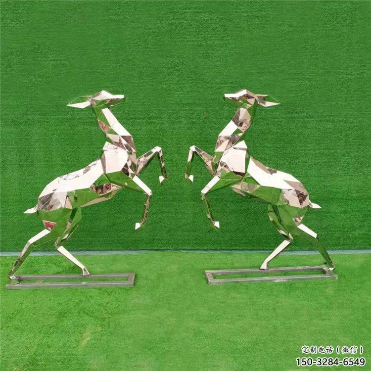 園林小鹿雕塑觀賞型，標識雕塑，切面小鹿雕塑展品