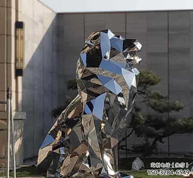 景觀獅子雕塑精選，陸地擺件，公園不銹鋼獅子雕塑精品