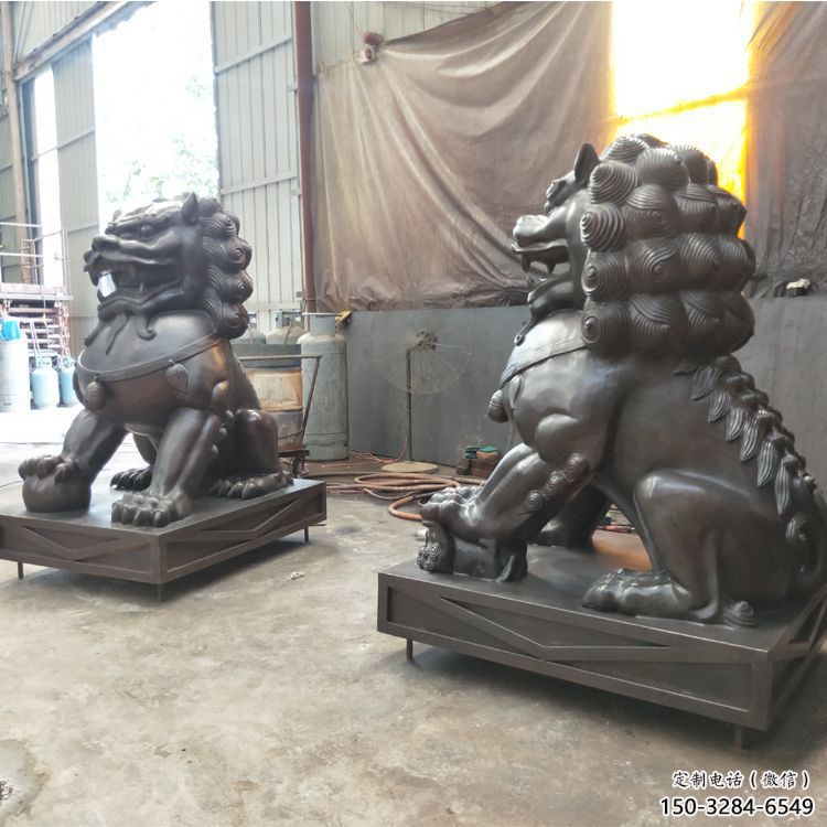 景區獅子雕塑通用，陸地擺件，各類蹲獅雕塑點擊