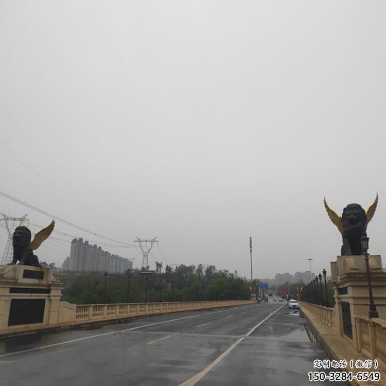 城市獅子雕塑常用，景觀小品，大型飛獅雕塑生產商