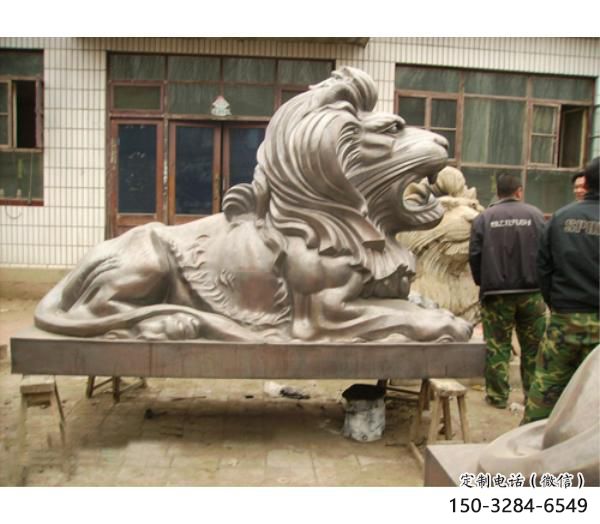 園林獅子雕塑服務(wù)商，美陳雕塑，趴獅雕塑精選