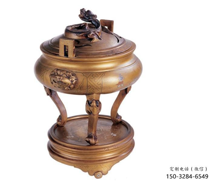 黃銅材質博山爐雕塑