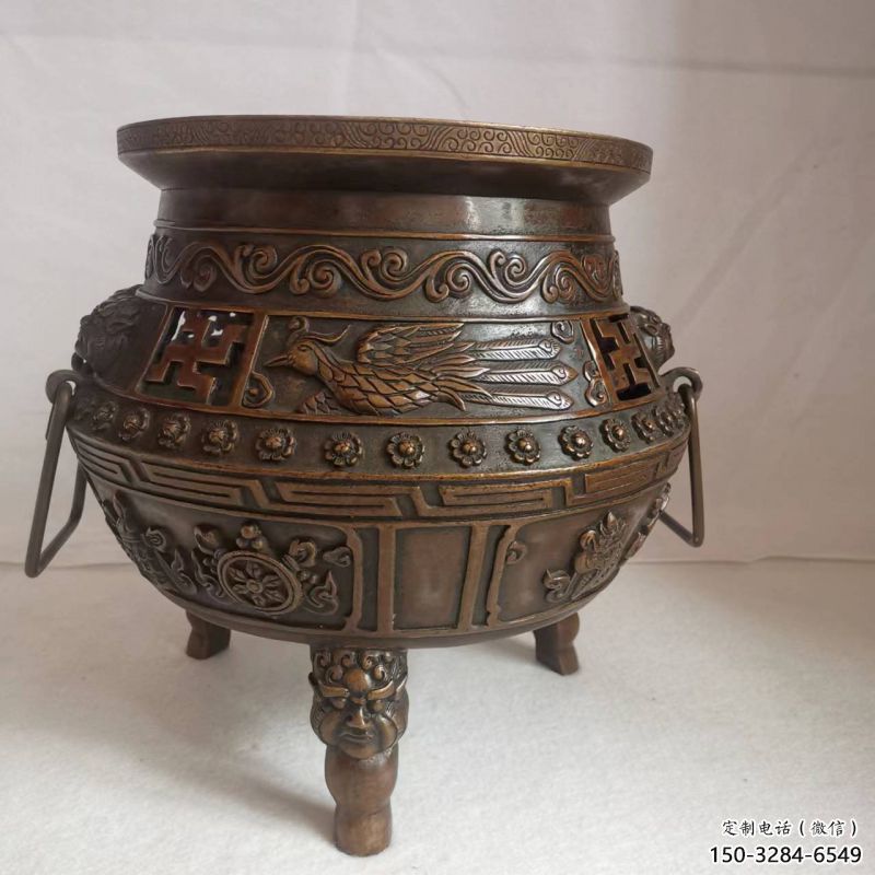 仿古鑄銅象形爐雕塑