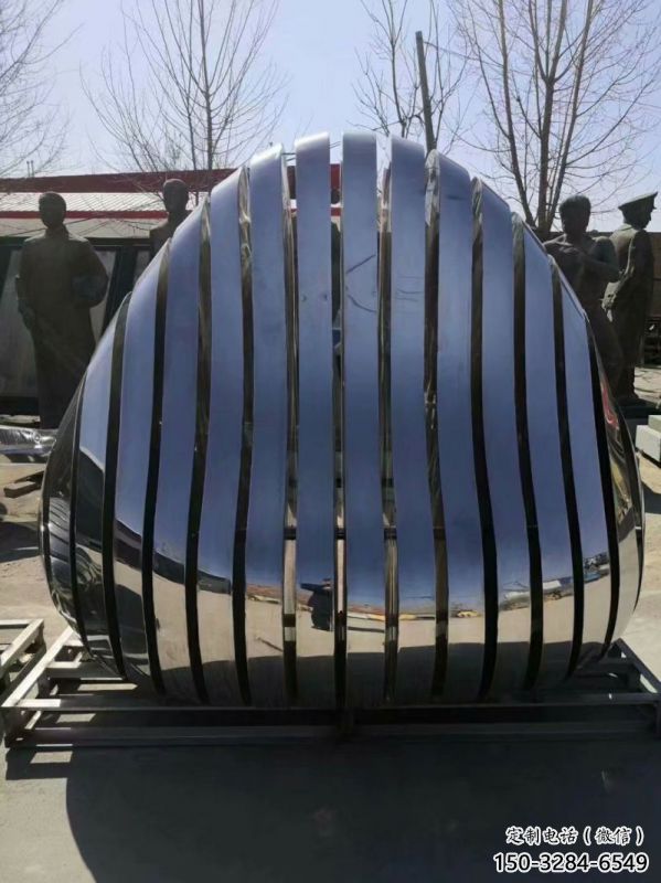 小區坐凳雕塑，拉絲景觀雕塑，抽象效果