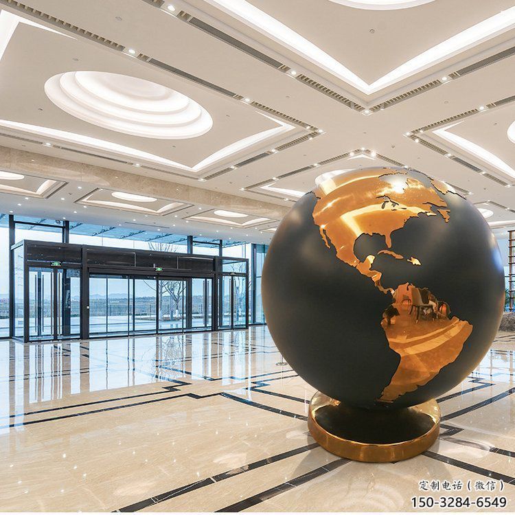 景觀地球雕塑優選，酒店擺件，不銹鋼地球雕塑選定
