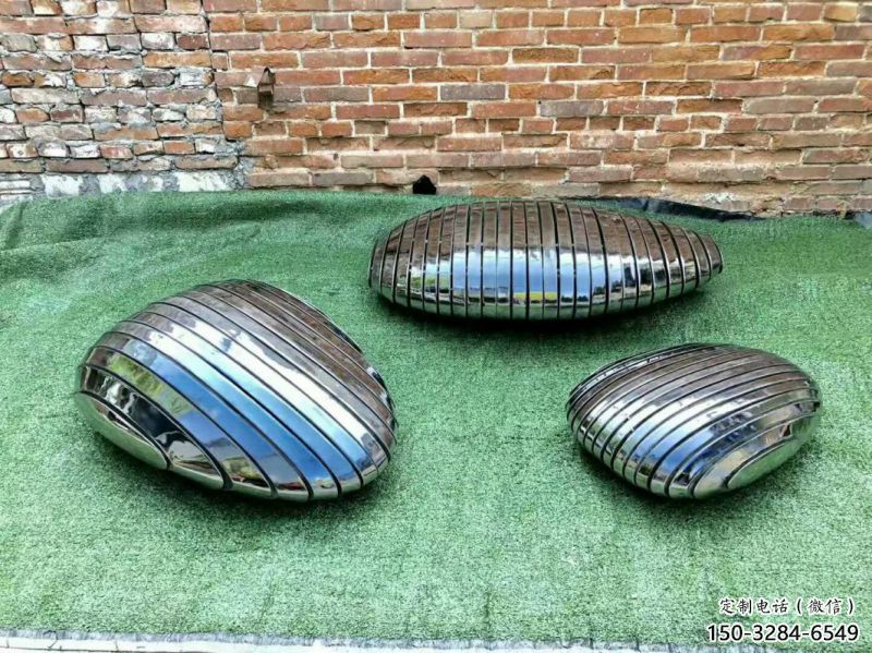 鵝卵石坐凳雕塑，鍛造景觀雕塑，現代工藝