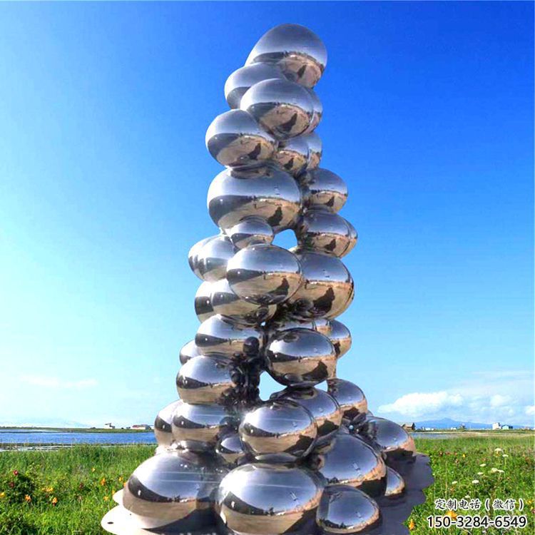 戶外景觀石雕塑，鍍銅景觀雕塑，鏡面工藝