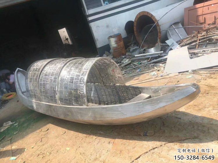 室內景觀雕塑，拉絲帆船雕塑，抽象效果