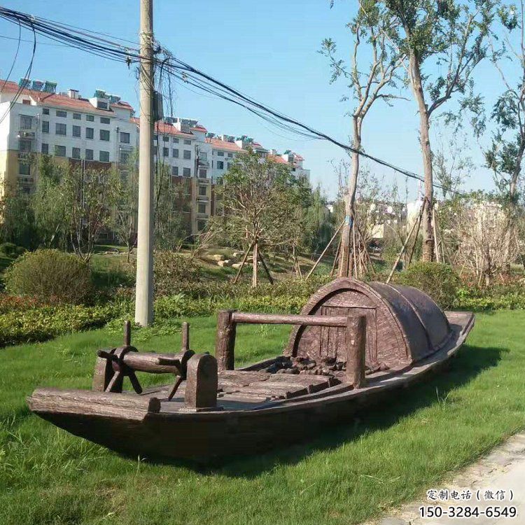 銅船雕塑制造，城區小品，室外小船銅雕塑提供