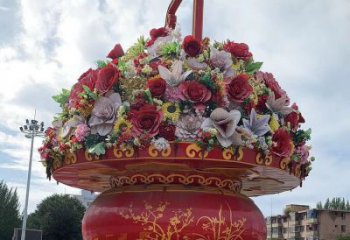 花籃雕塑精選，小區(qū)雕塑，小區(qū)花籃雕塑工程特供