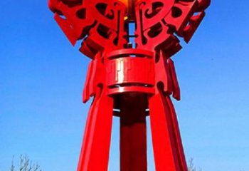 精神堡壘火球雕塑，城市建筑雕塑，創(chuàng)意藝術(shù)設(shè)計(jì)