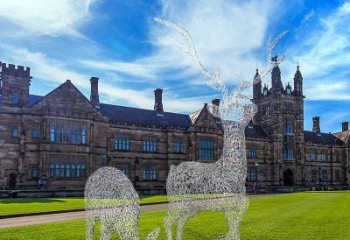 小鹿雕塑供給，中式工藝，鏤空藝術小鹿雕塑精品