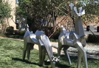 小鹿雕塑精選，街頭藝術(shù)，公園切面小鹿雕塑承接