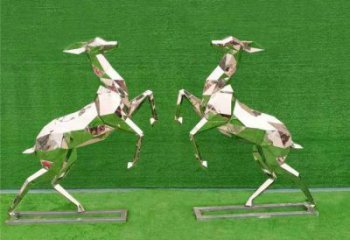 園林小鹿雕塑觀賞型，標識雕塑，切面小鹿雕塑展品