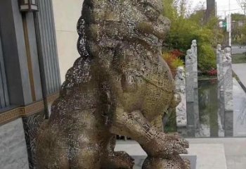 獅子鏤空雕塑優選，城市裝飾，景觀不銹鋼獅子雕塑供給
