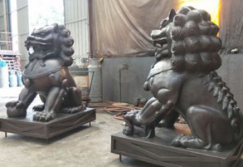 景區(qū)獅子雕塑通用，陸地?cái)[件，各類蹲獅雕塑點(diǎn)擊