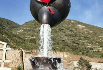 大型吊壺雕塑，圓雕體系，酒店吊壺天壺雕塑廠