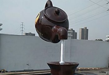 水景流水吊壺雕塑，中式工藝，懸空吊壺天壺雕塑制造商