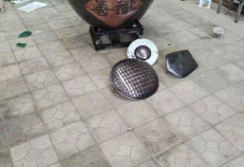 鑄鐵缸雕塑實景