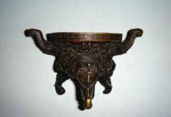 雙耳博山爐銅雕塑