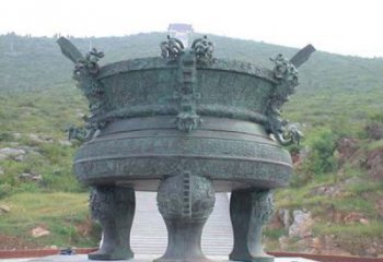 仿古藝術宣德三足爐雕塑