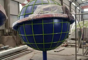 地球雕塑標(biāo)準(zhǔn)，烤漆工藝，不銹鋼地球雕塑精品