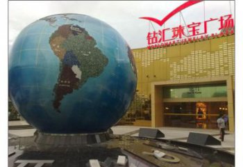地球雕塑定制，露天雕塑，不銹鋼地球雕塑展品