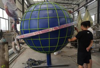 地球雕塑制造商，標(biāo)識(shí)雕塑，不銹鋼地球雕塑廠家
