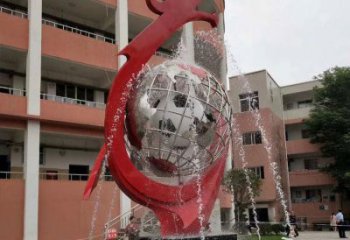 地球儀雕塑精選，露天雕塑，景觀地球儀噴泉雕塑制作