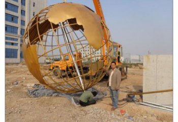 地球儀雕塑生產，廣場雕塑，烤漆地球儀雕塑生產商