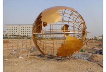 地球儀雕塑制造，校園雕塑，烤漆地球儀雕塑展品