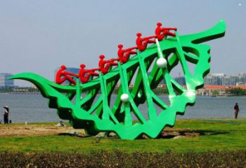 龍舟雕塑優價，歐式風格，不銹鋼龍舟雕塑廠家