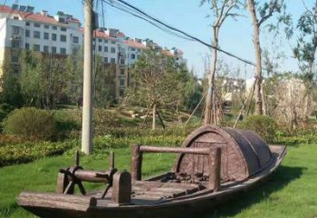 銅船雕塑制造，城區小品，室外小船銅雕塑提供