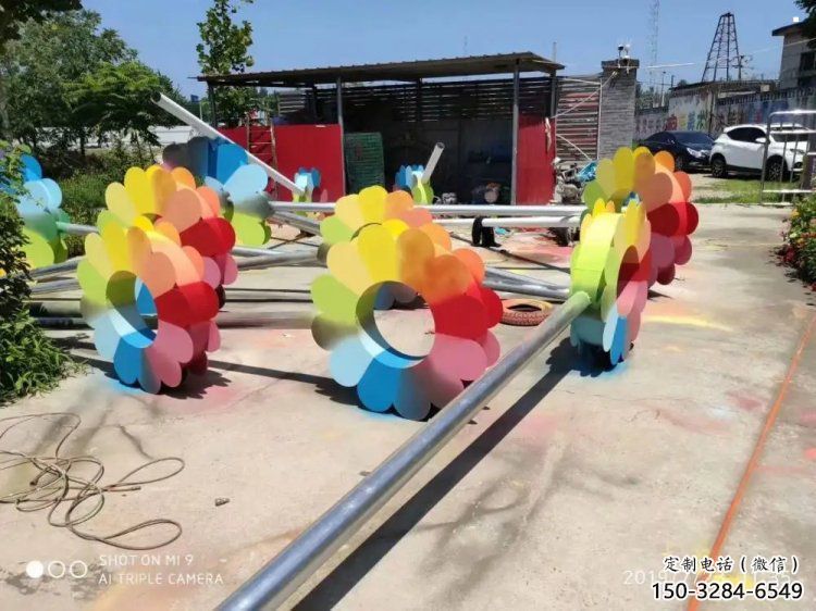 杏花雕塑定價，烤漆工藝，不銹鋼杏花雕塑制作廠家