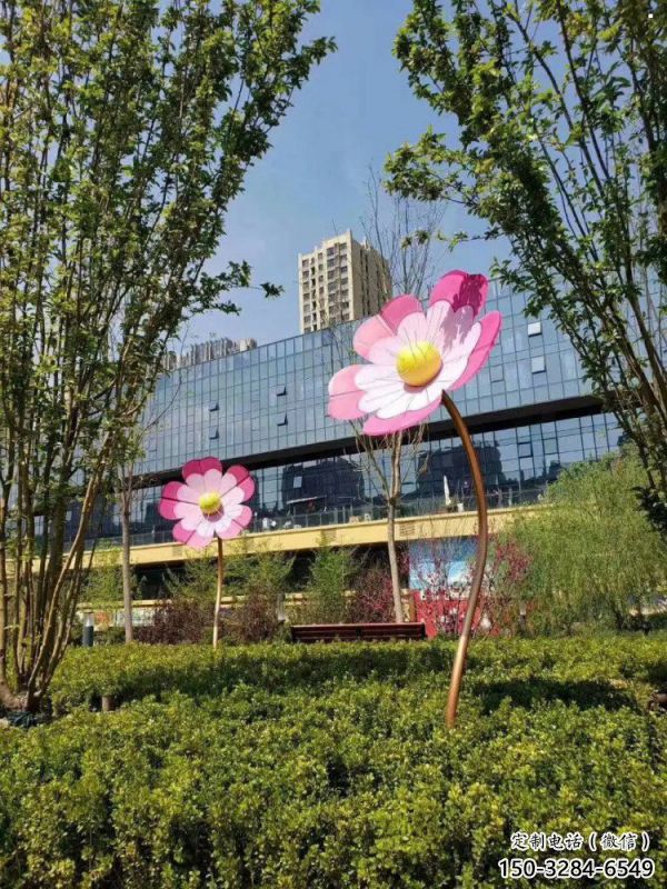 杏花雕塑供應(yīng)，地標擺件，不銹鋼杏花雕塑制造廠家