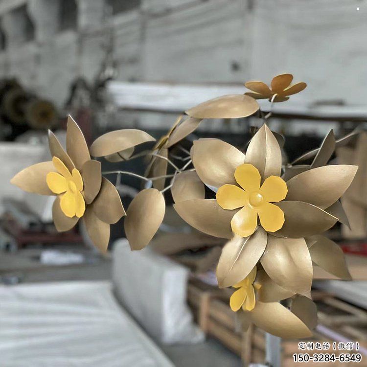 櫻花雕塑制造商，小區擺件，不銹鋼櫻花雕塑制造商