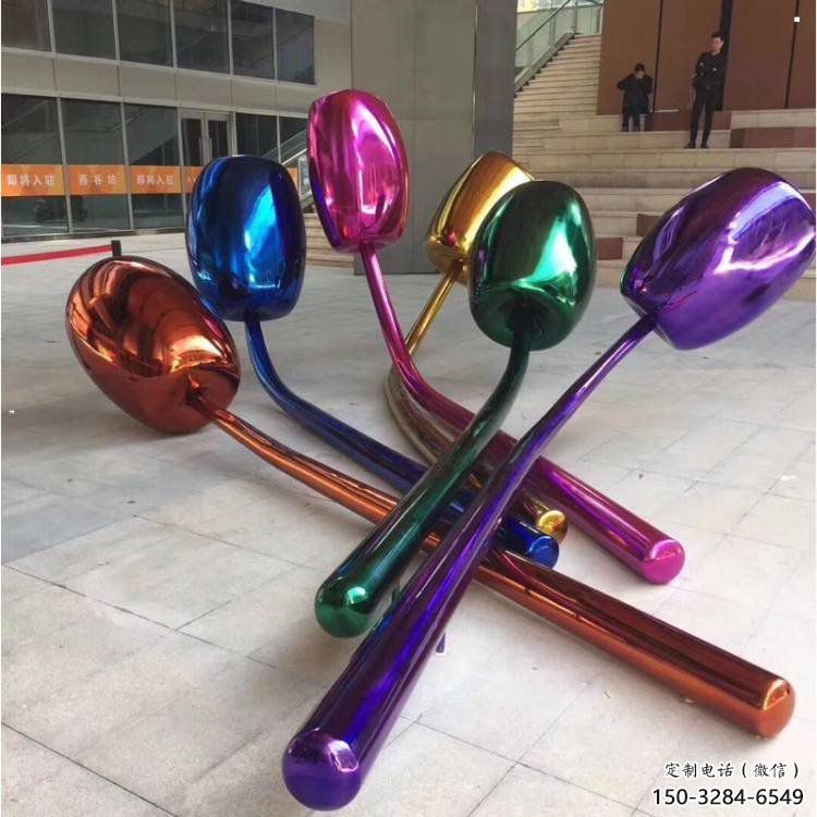 郁金香雕塑供應，多彩藝術，不銹鋼郁金香雕塑廠家