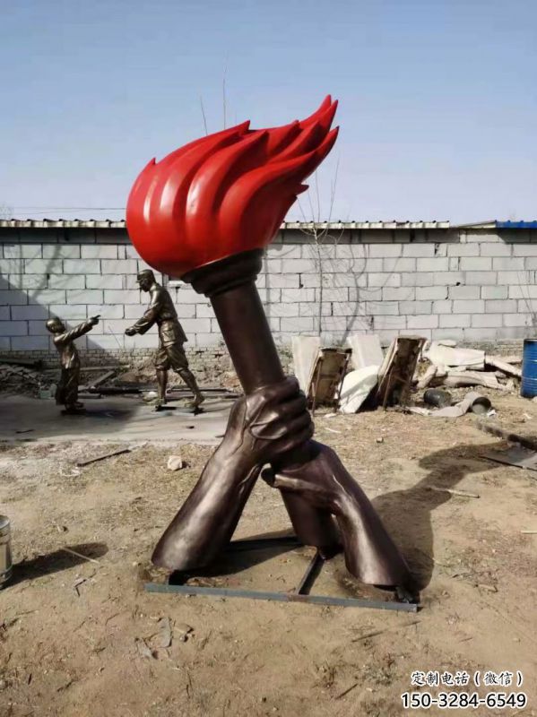 火把雕塑訂做通用，美陳雕塑，不銹鋼火把雕塑優(yōu)選