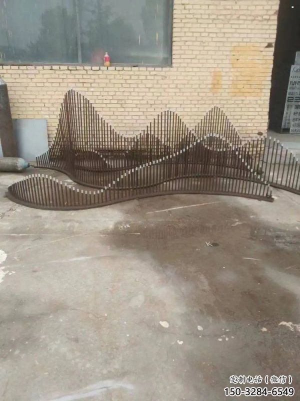 步行街假山雕塑，鍛造景觀雕塑，鏤空方式