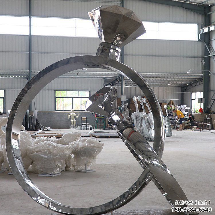 廣場鉆戒雕塑供需，廣場雕塑，鉆戒雕塑定制廠家