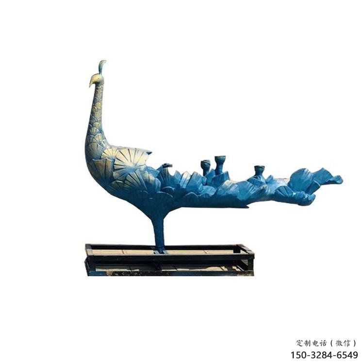 彩繪孔雀雕塑供求，景區案例，景觀仿古孔雀雕塑精選?