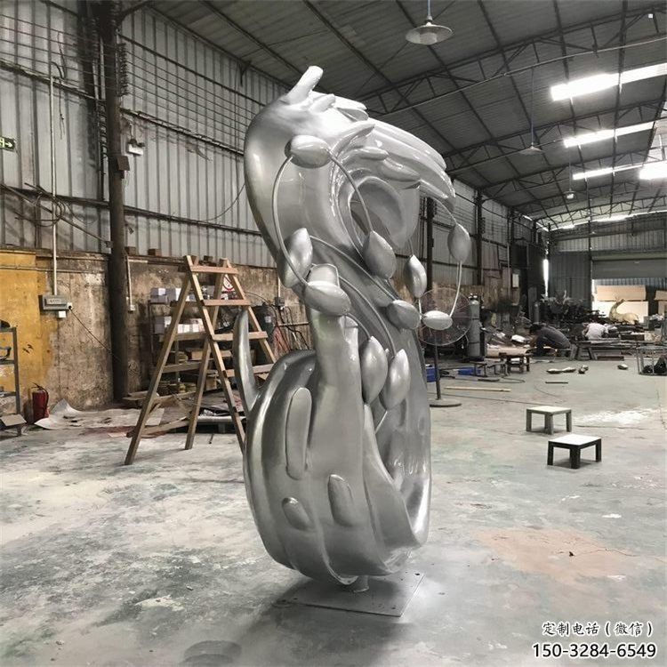 農村海浪雕塑，鏤空景觀雕塑，抽象效果