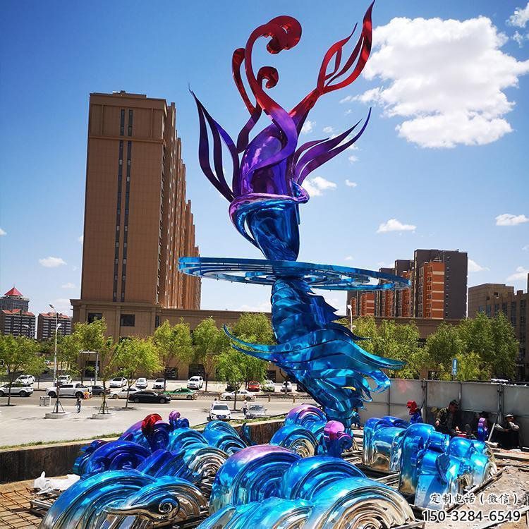 住宅小區(qū)浪花雕塑