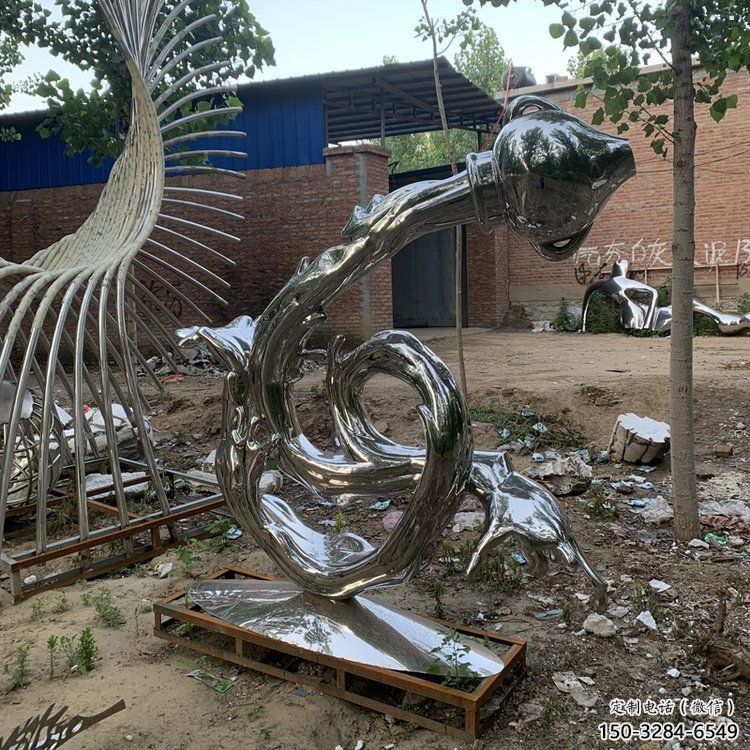 浪花雕塑供求，白鋼構件，鏡面浪花天壺雕塑觀賞型