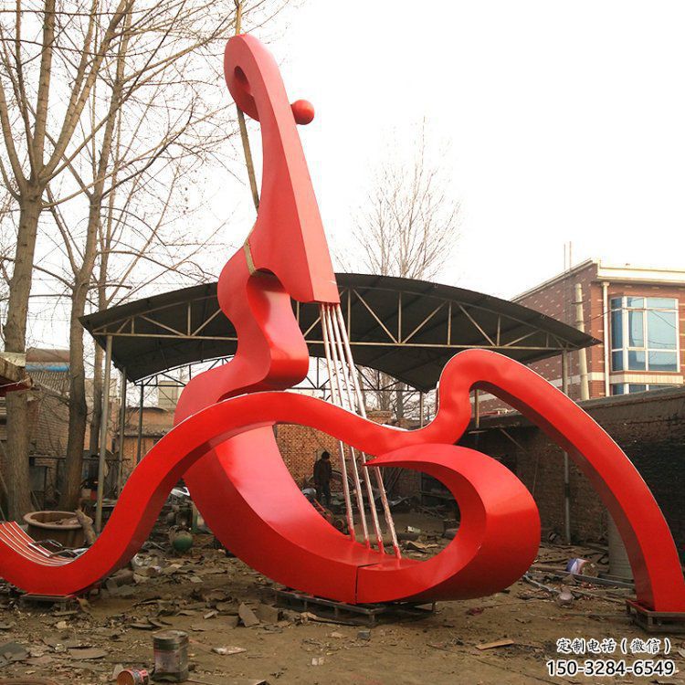 大提琴雕塑供求，抽象雕塑，不銹鋼大提琴雕塑優選