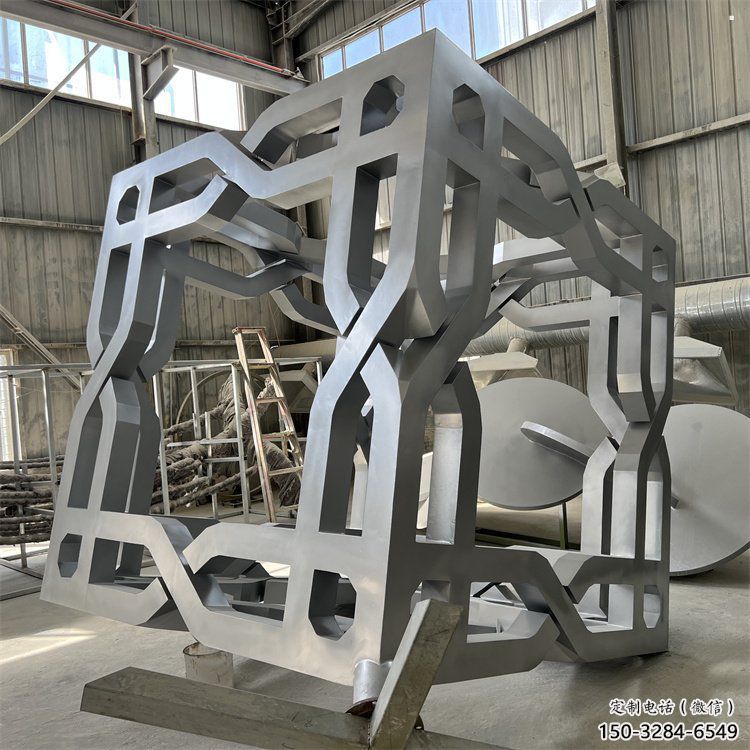 立方體雕塑供應，美陳雕塑，鏤空立方體雕塑定制廠家