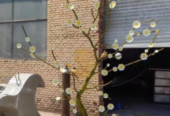 紫丁香雕塑定制，市標(biāo)雕塑，廣場不銹鋼紫丁香雕塑定做