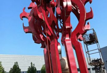 火球雕塑，精神堡壘火球雕塑落地展示