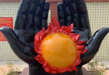 制造火球雕塑定價，地標擺件，烤漆不銹鋼火球雕塑精選