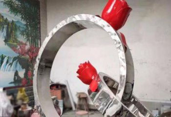 鏡面戒指環(huán)雕塑承接，城市裝飾，大型戒指環(huán)雕塑生產(chǎn)商